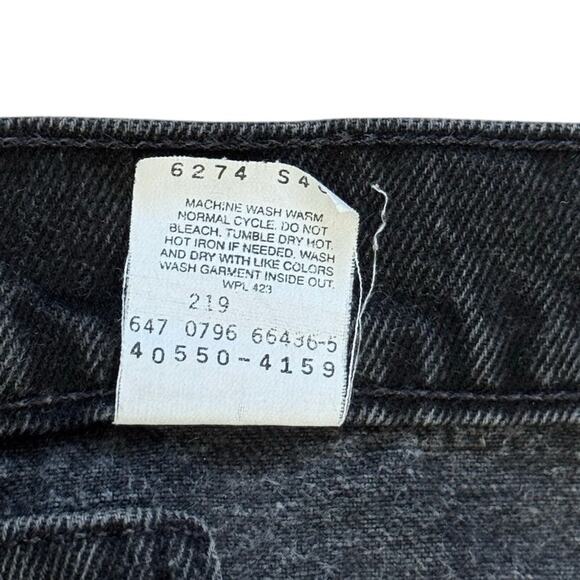 Vintage 90s Men's Size 36x30 Orange Tab Black Levi's 550 Relaxed Fit Tapered Leg - Picture 4 of 6